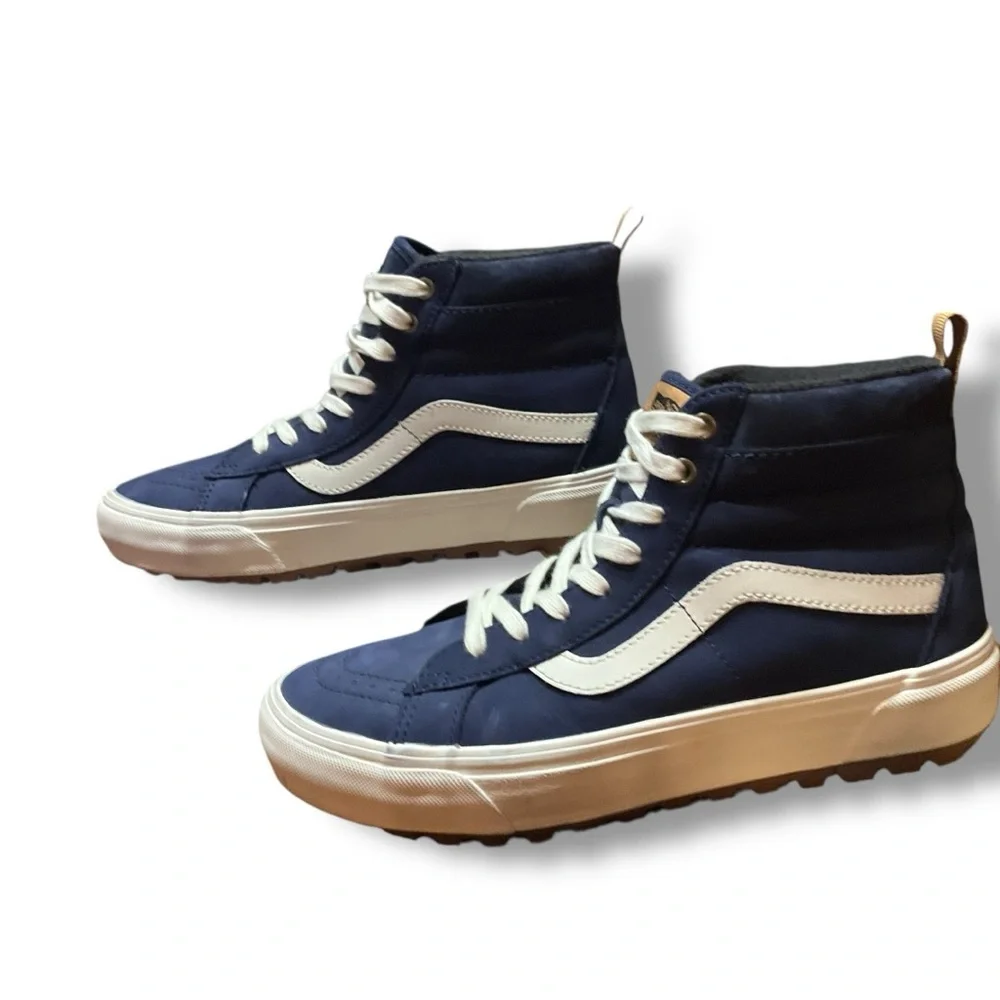 👟 Vans Sk8-Hi MTE Navy Blue White‎ High Top Sneakers Men’s 8
